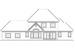 Exterior - Rear Elevation 1 for Traditional House Plan #23-831 - 4 bed, 3.5 bath
