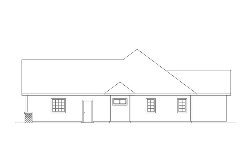 House Plan Design - Exterior - Other Elevation 1 for Ranch House Plan #124-270 - 3 bed, 2 bath