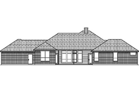 Exterior - Rear Elevation for Traditional House Plan #84-363 - 4 bed, 2 bath