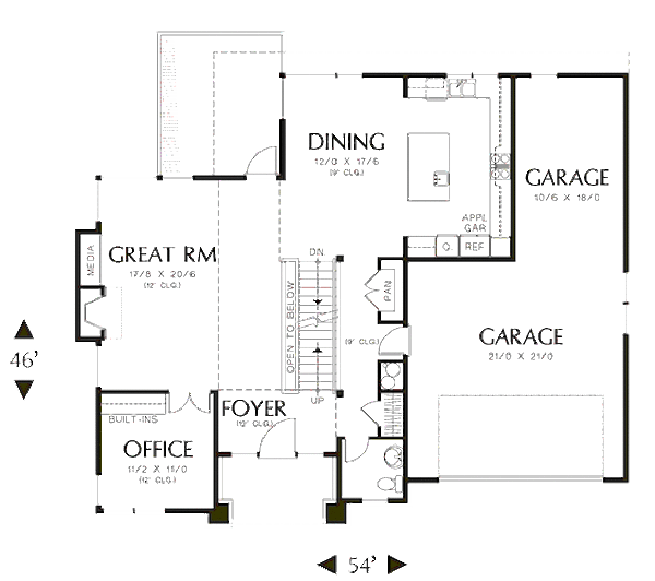 House Plan Design - Modern Floor Plan - Main Floor Plan #48-247