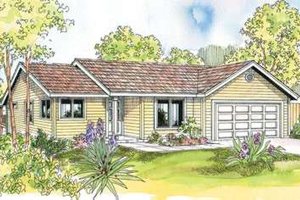 Cottage Exterior - Front Elevation Plan #124-592