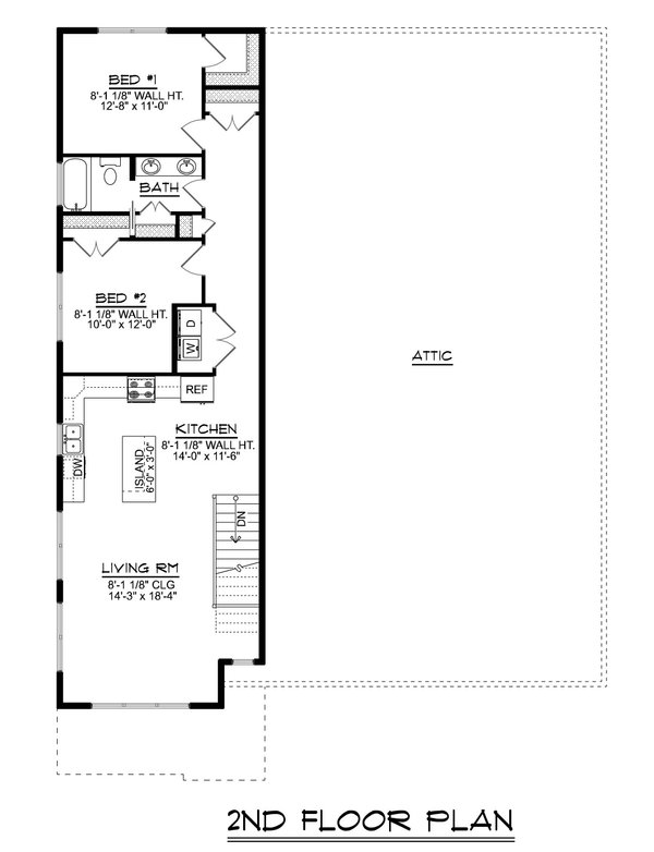 House Blueprint - Craftsman Floor Plan - Upper Floor Plan #1064-409