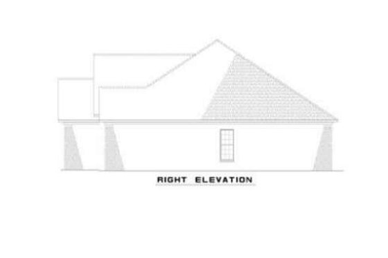 Exterior - Rear Elevation for Traditional House Plan #17-545 - 4 bed, 2 bath