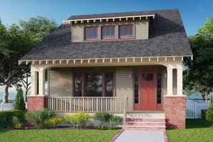 Dream House Plan - Exterior - Front Elevation for Craftsman House Plan #461-77 - 4 bed, 3 bath