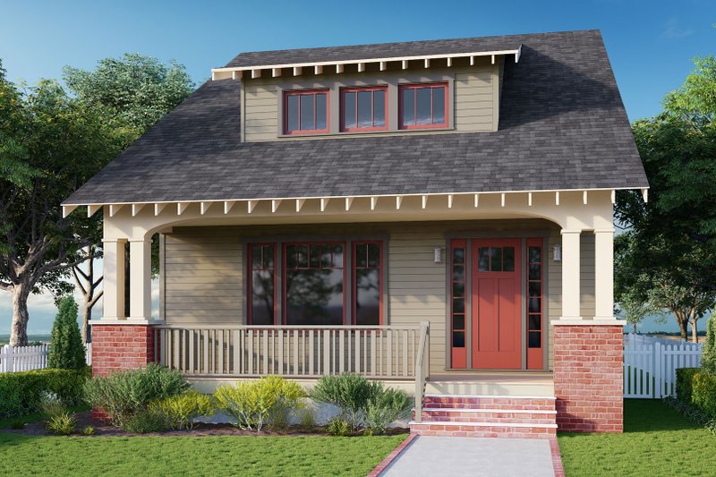 Dream House Plan - Craftsman Exterior - Front Elevation Plan #461-77