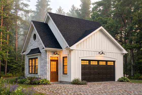 Exterior - Front Elevation for Traditional House Plan #23-437, 0 bath