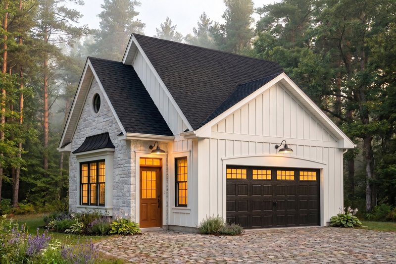 Exterior - Front Elevation 2 for Traditional House Plan #23-437, 0 bath