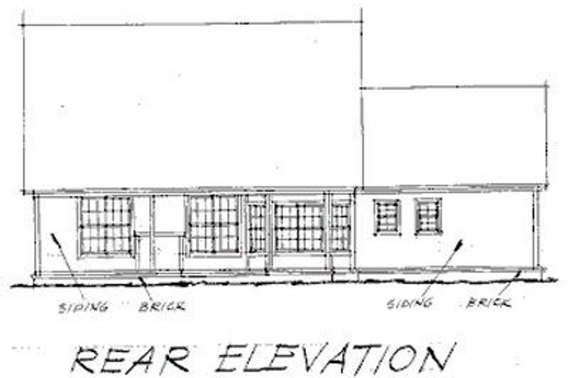 Dream House Plan - Exterior - Rear Elevation for Traditional House Plan #20-233 - 3 bed, 2.5 bath