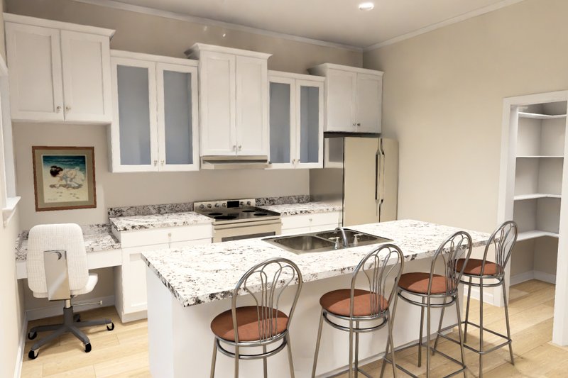 Architectural House Design - Interior - Kitchen for Traditional House Plan #513-2458 - 3 bed, 2 bath