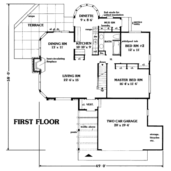 Architectural House Design - Modern Floor Plan - Main Floor Plan #314-162