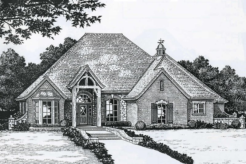 Dream House Plan - European Exterior - Front Elevation Plan #310-847