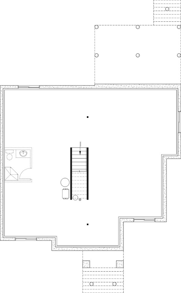 Modern Floor Plan - Lower Floor Plan #23-2890