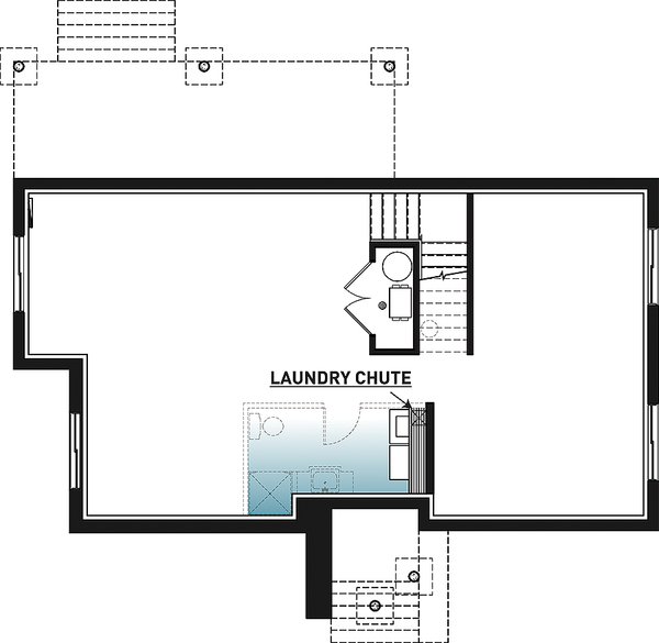 House Blueprint - Contemporary Floor Plan - Lower Floor Plan #23-2796
