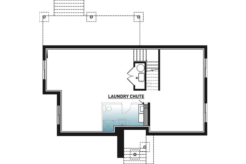 House Blueprint - Floor Plan - Lower Floor for Contemporary House Plan #23-2796 - 4 bed, 2.5 bath