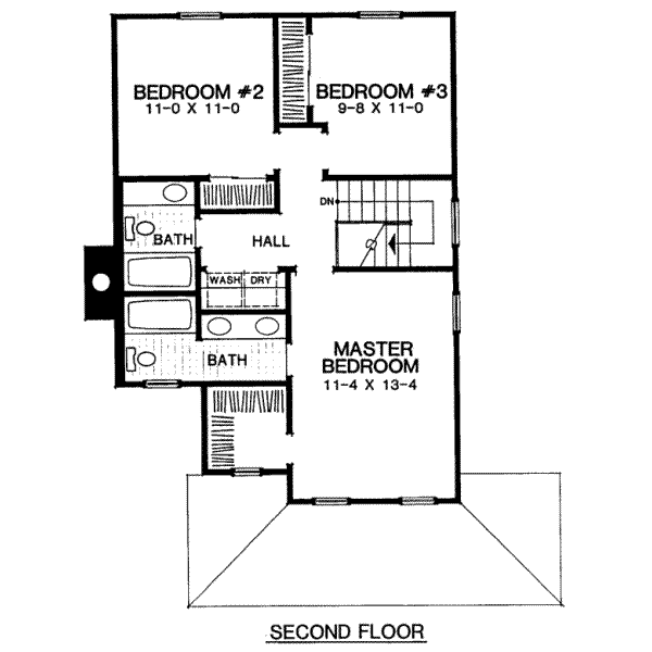 Victorian Floor Plan - Upper Floor Plan #322-110