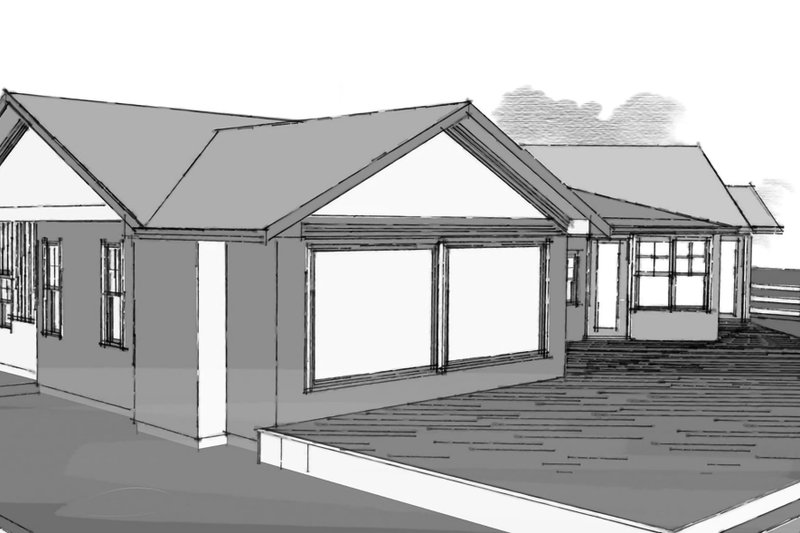 Dream House Plan - Exterior - Rear Elevation 1 for Craftsman House Plan #1101-3 - 4 bed, 3.5 bath