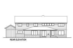 Exterior - Rear Elevation for Traditional House Plan #569-68 - 5 bed, 4.5 bath