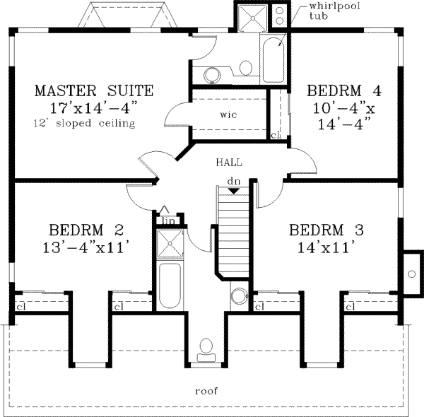 Dream House Plan - Farmhouse Floor Plan - Upper Floor Plan #3-193