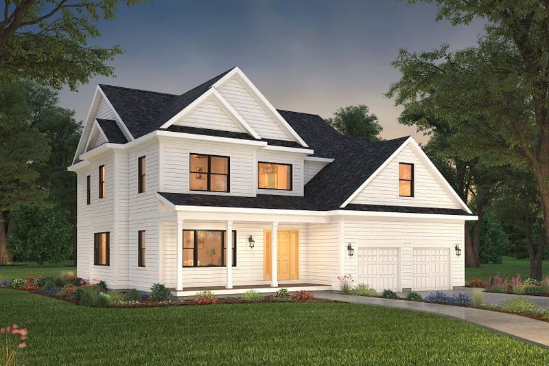 House Plan Design - Exterior - Front Elevation 4 for Farmhouse House Plan #497-16 - 4 bed, 3.5 bath
