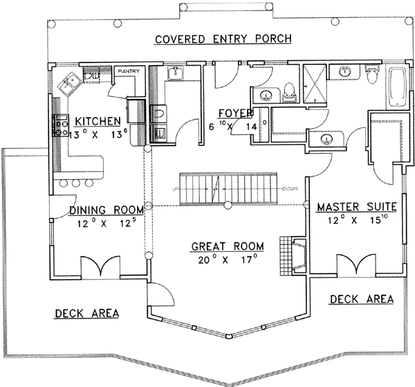 Home Plan - Country Floor Plan - Main Floor Plan #117-301