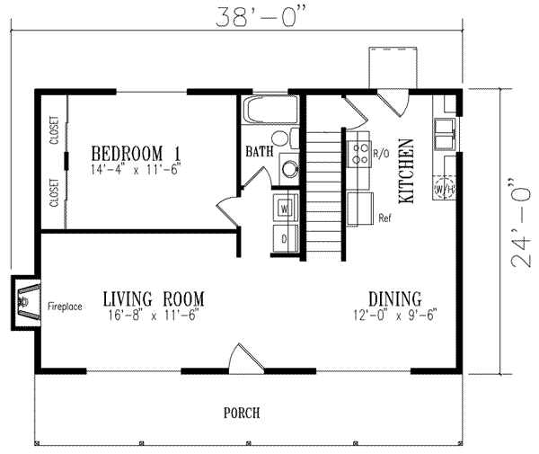 Cottage Floor Plan - Main Floor Plan #1-123