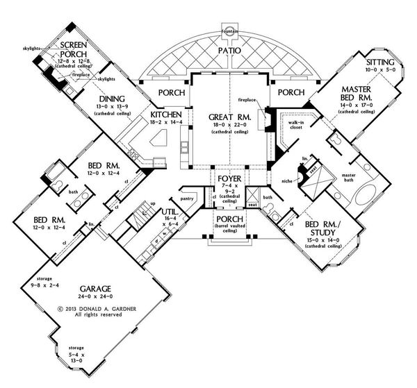 Home Plan - European Floor Plan - Main Floor Plan #929-29
