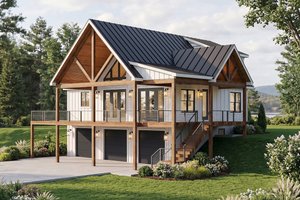 House Blueprint - Exterior - Front Elevation for Country House Plan #932-1454 - 3 bed, 2.5 bath