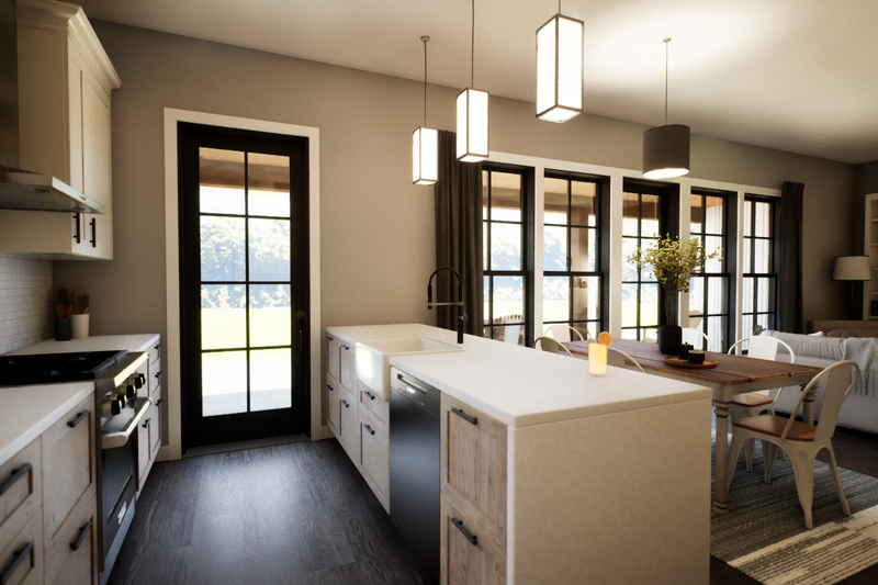 Architectural House Design - Interior - Kitchen 2 for Farmhouse House Plan #48-1218 - 3 bed, 2 bath