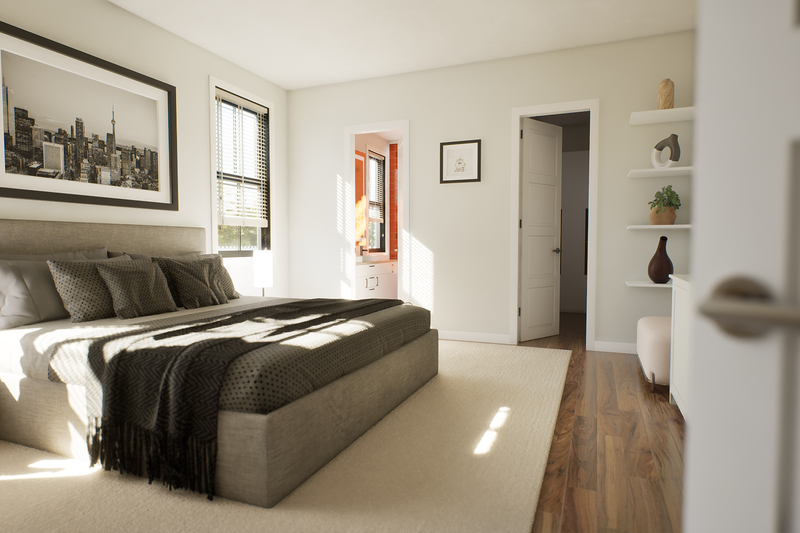 House Blueprint - Interior - Master Bedroom for Barndominium House Plan #48-1204 - 4 bed, 3.5 bath