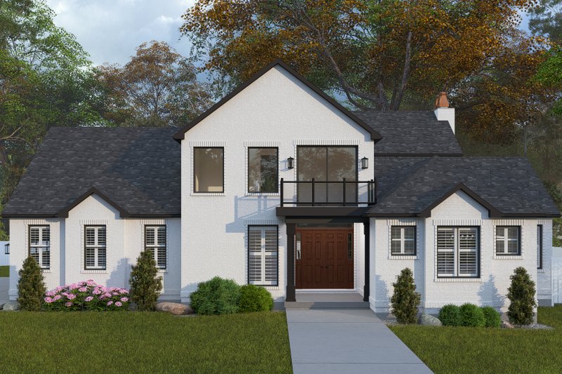 House Blueprint - Colonial Exterior - Front Elevation Plan #1060-370