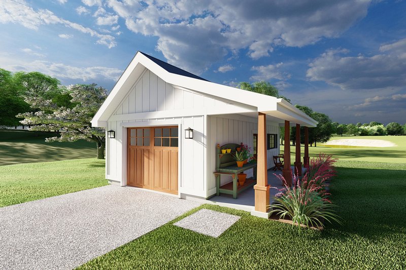 House Blueprint - Farmhouse Exterior - Front Elevation Plan #126-303