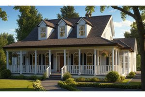 Southern Exterior - Front Elevation Plan #3-133