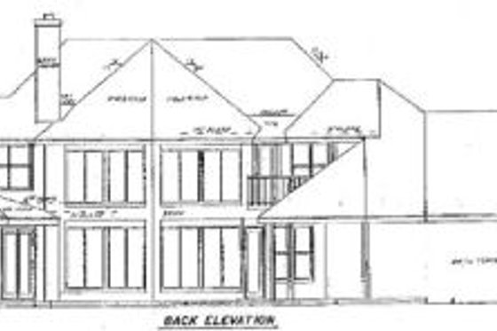 Exterior - Rear Elevation for Ranch House Plan #52-114 - 5 bed, 3.5 bath