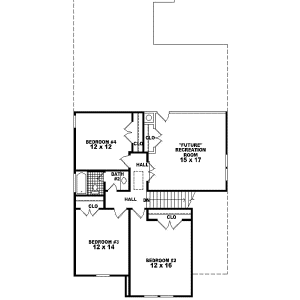 Cottage Floor Plan - Upper Floor Plan #81-415