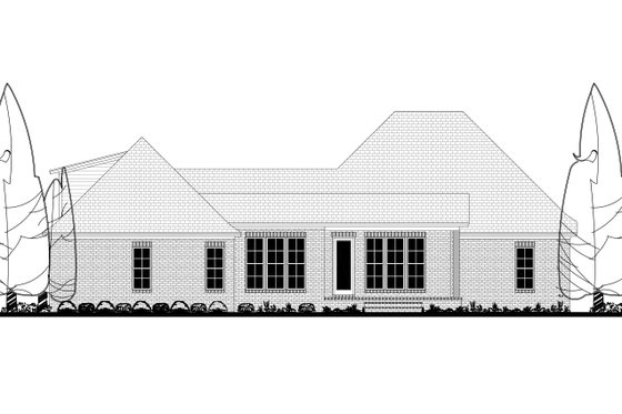 Exterior - Rear Elevation for Country House Plan #430-176 - 3 bed, 2.5 bath