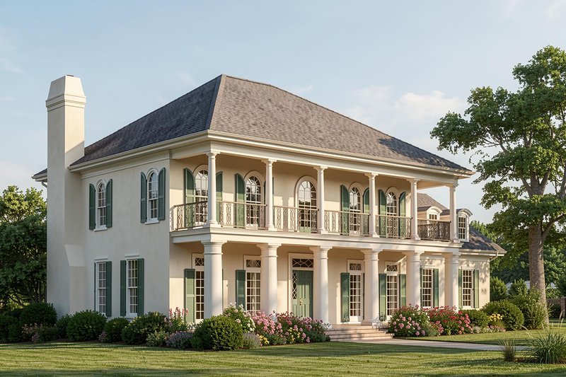 Colonial Style House Plan - 3 Beds 3.5 Baths 3218 Sq/Ft Plan #137-194 Photo