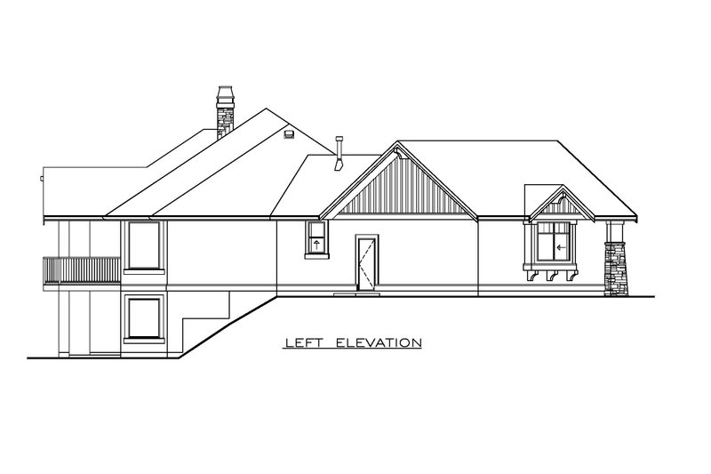 Architectural House Design - Exterior - Other Elevation for Ranch House Plan #1100-168 - 3 bed, 2.5 bath
