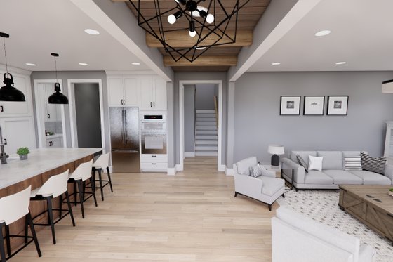 Interior - Family Room 4 for Traditional House Plan #51-1257 - 3 bed, 3.5 bath