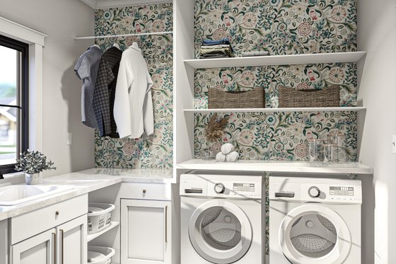 Interior - Laundry for Farmhouse House Plan #455-664 - 4 bed, 2.5 bath