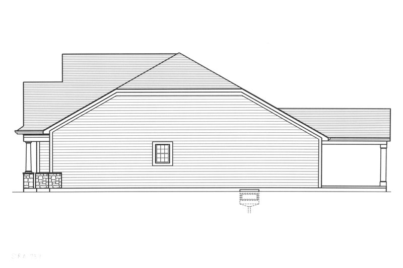 House Blueprint - Exterior - Other Elevation for Craftsman House Plan #46-910 - 3 bed, 2 bath