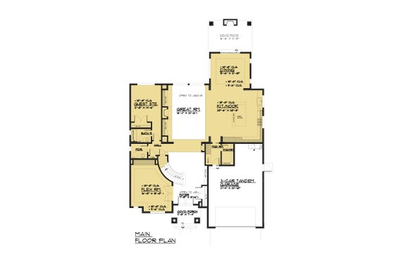 Floor Plan - Main Floor for Traditional House Plan #1066-93 - 5 bed, 4.5 bath