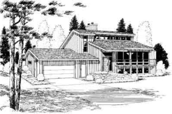 Exterior - Front Elevation House Plan #312-349 - 3 bed, 2.5 bath