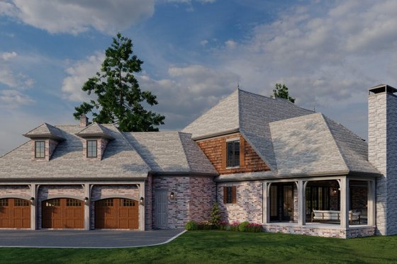 Exterior - Other Elevation 1 for European House Plan #17-3328 - 4 bed, 3.5 bath