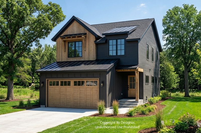 Architectural House Design - Exterior - Front Elevation 2 for Modern House Plan #51-1516 - 3 bed, 2.5 bath