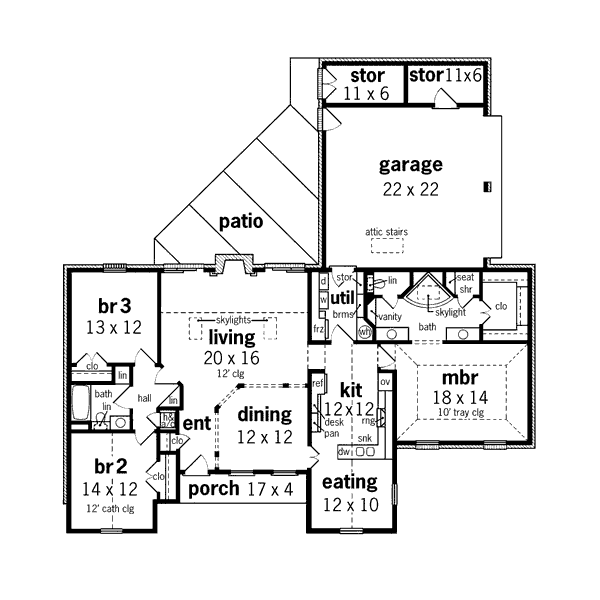 Dream House Plan - European Floor Plan - Main Floor Plan #45-361