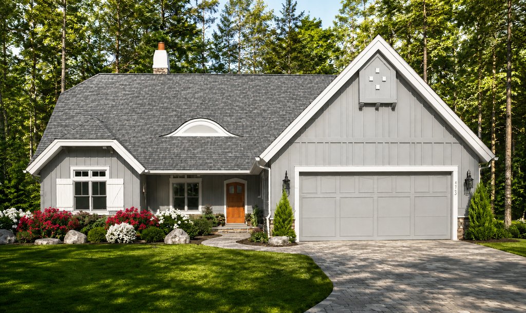 Exterior - Front Elevation 2 for European House Plan #928-155 - 3 bed, 2.5 bath