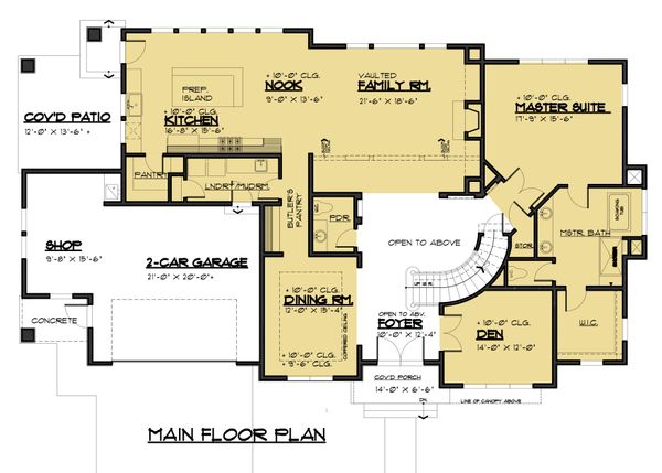 Home Plan - Modern Floor Plan - Main Floor Plan #1066-53