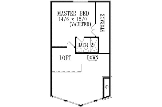 Floor Plan - Upper Floor House Plan #1-626 - 3 bed, 2.5 bath