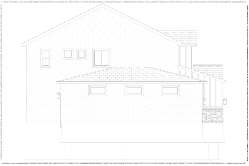 Architectural House Design - Exterior - Other Elevation 1 for Farmhouse House Plan #1060-245 - 3 bed, 2.5 bath
