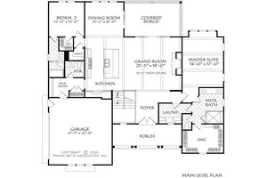 Floor Plan - Main Floor for Farmhouse House Plan #927-1015 - 4 bed, 3.5 bath